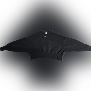 NIKE MINI SWOOSH CROPPED SWEATSHIRT | BLACK | WOMENS | S